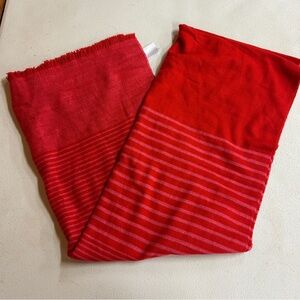 NWOT GAP Red and Pink Striped Scarf - Size 200x60CM
